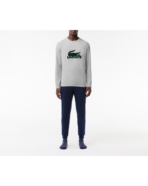 Ensemble de pyjama manches longues marine/argent chine-swing