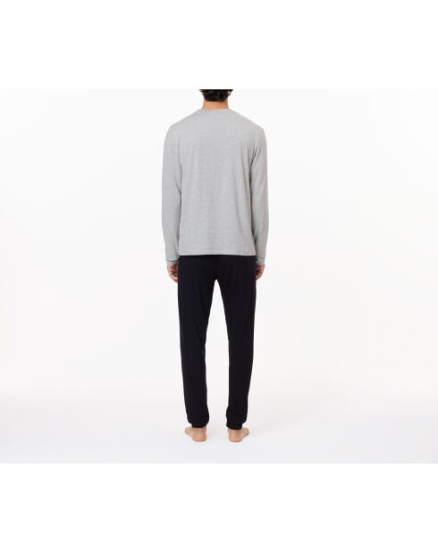 Ensemble de pyjama manches longues marine/argent chine-swing