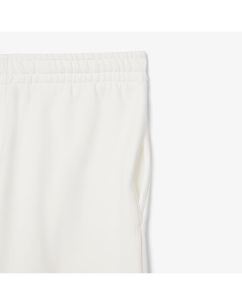 Katoenen fleeceshort met print van meel/kalksteen