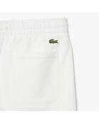 Katoenen fleeceshort met print van meel/kalksteen