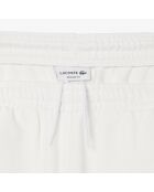 Katoenen fleeceshort met print van meel/kalksteen