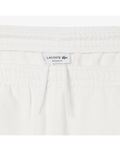 Katoenen fleeceshort met print van meel/kalksteen