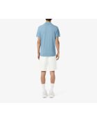 Katoenen fleeceshort met print van meel/kalksteen