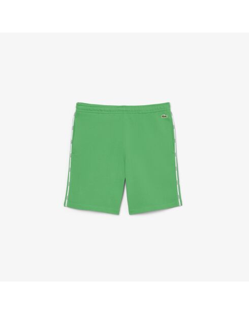 Katoenen fleeceshort met Calathea-merkrand