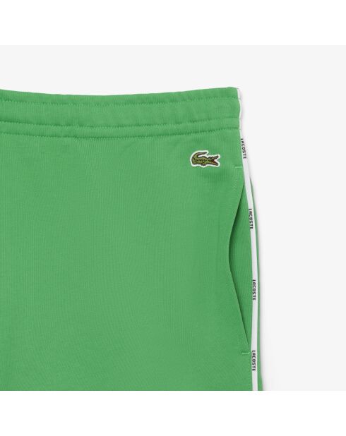 Katoenen fleeceshort met Calathea-merkrand