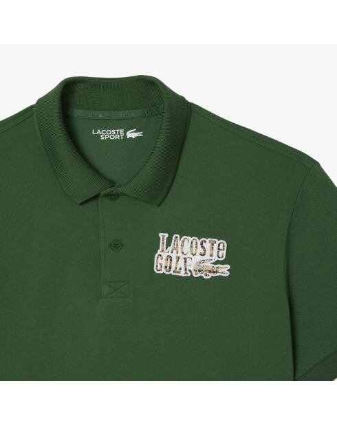 Polo de golf Petit Piqué verde de corte holgado