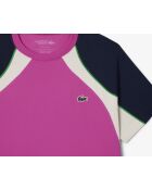 Malva/Navy-Lapland Ultra Dry Tennis-T-Shirt im Farbblockdesign