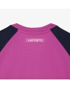 Malva/Navy-Lapland Ultra Dry Tennis-T-Shirt im Farbblockdesign