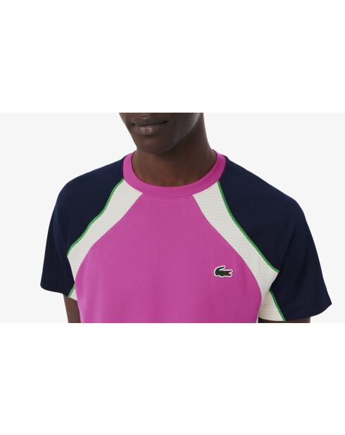 Malva/Navy-Lapland Ultra Dry Tennis-T-Shirt im Farbblockdesign