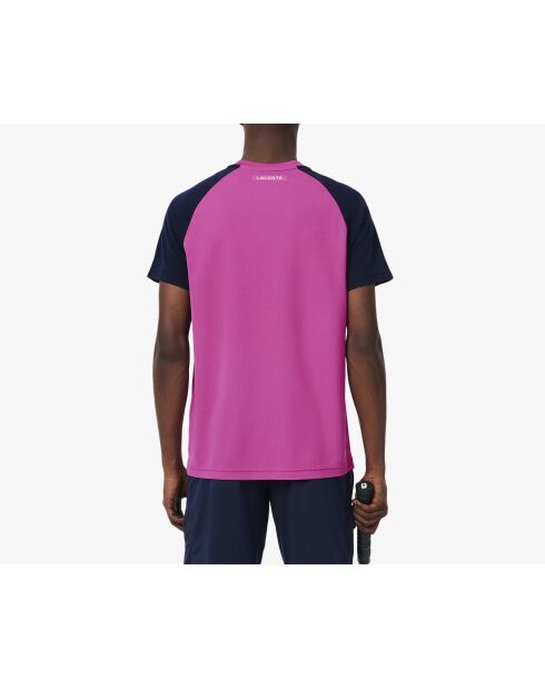 Malva/Navy-Lapland Ultra Dry Tennis-T-Shirt im Farbblockdesign