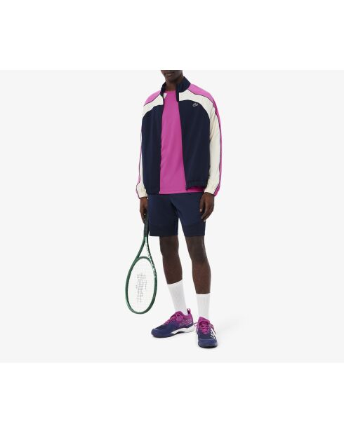 Malva/Navy-Lapland Ultra Dry Tennis-T-Shirt im Farbblockdesign