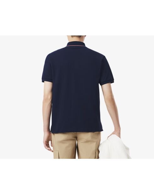 L.12.12 marineblauw geborduurd wapenschild met klassieke pasvorm