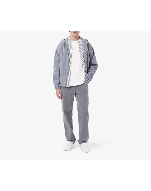 Locker geschnittenes weißes T-Shirt aus dickem Jersey