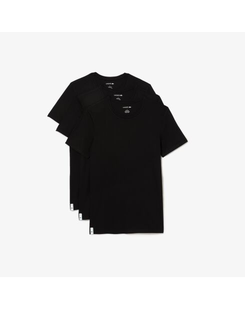 Confezione da 3 t-shirt da interno in cotone nero