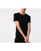 Pack de 3 camisetas interiores de algodón negras