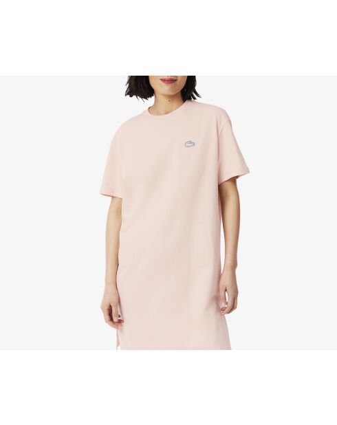 Vestido tipo camiseta de punto de algodón de gran tamaño Angora
