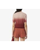 Trui met korte mouwen in Iberis/latte-gradiënteffect