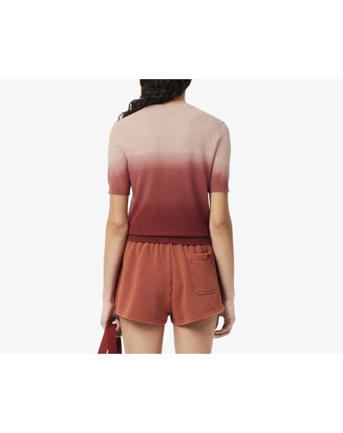 Trui met korte mouwen in Iberis/latte-gradiënteffect