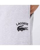 Silberne, melierte, doppelseitige Jerseyshorts in regulärer Passform