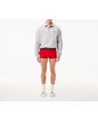 Lot de 3 boxers courts ceinture tricolore marine/argent chine/rouge