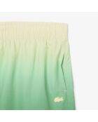 Calathea/gelbe kurze Badeshorts mit Farbverlauf