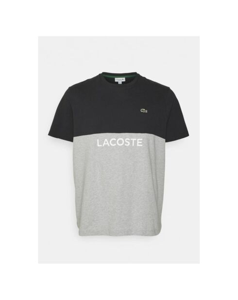 T-Shirt aus Baumwolljersey in normaler Passform mit Farbblockmuster in Marineblau/Weiß