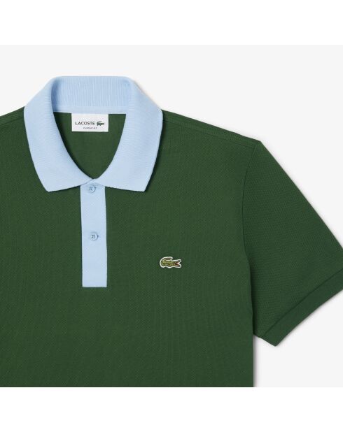 L.12.12 poloshirt met klassieke pasvorm en contrasterende groen/panoramakraag