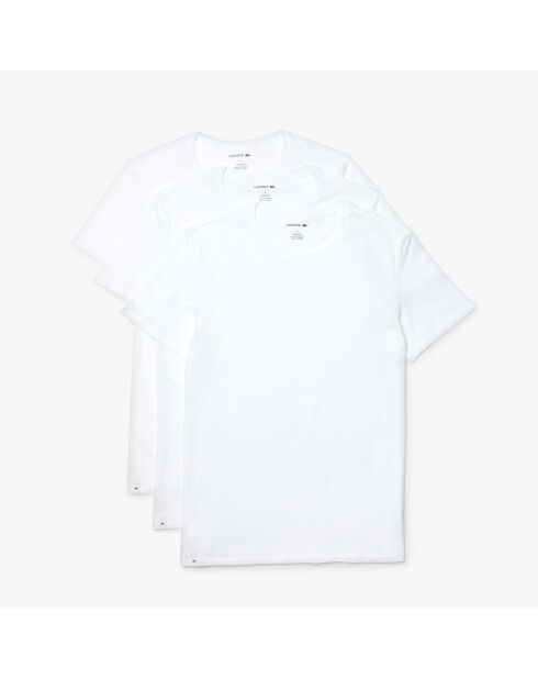 Confezione da 3 t-shirt da interno in cotone bianco