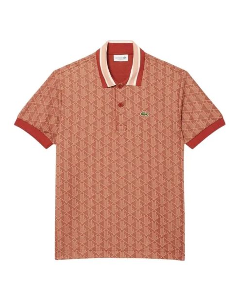 Polo jacquard de corte clásico con monograma de Iberis/Latte