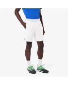 Witte ultradroge tennisshort met stretch