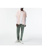 Kurzarmhemd Flamingo aus Leinen