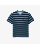 Gestreiftes Jersey-T-Shirt Limestone/Falcon-navy