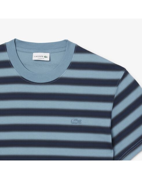 Gestreiftes Jersey-T-Shirt Limestone/Falcon-navy