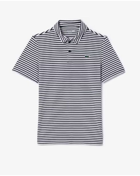 Polo Golf regular fit wit/marineblauw UV-bescherming