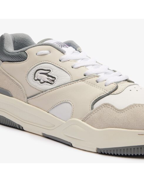 Sneakers Lineshot aus Leder in Weiß/Grau