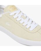 Baseshot lichtgeel/witte suède sneakers