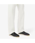 Club-Low zwart/gebroken witte leren sneakers