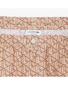 Leichte Shorts mit Monogramm-Print in Latte/Iberis-Kristallin