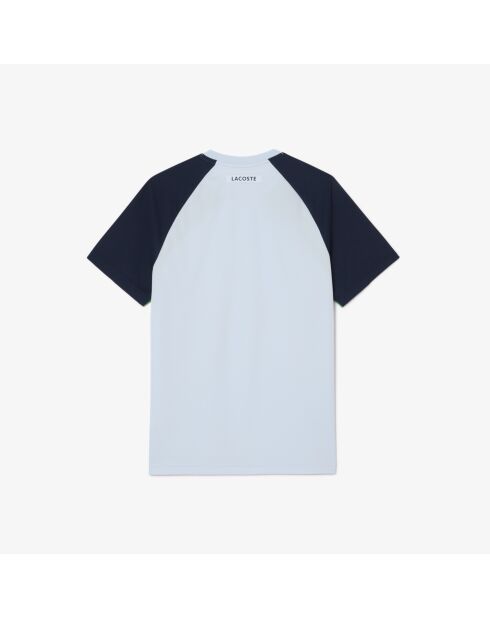 Stream/Navy-Calathea Ultra Dry-Tennis-T-Shirt im Farbblock-Design