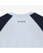 Stream/Navy-Calathea Ultra Dry-Tennis-T-Shirt im Farbblock-Design