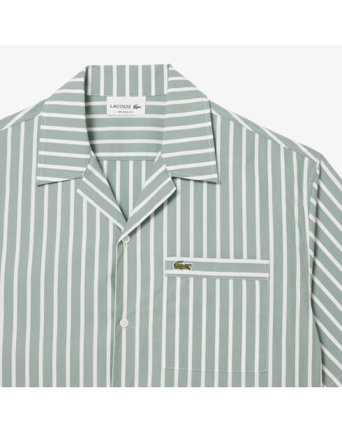 Kurzarmhemd mit lockerer Passform und weißen Streifen