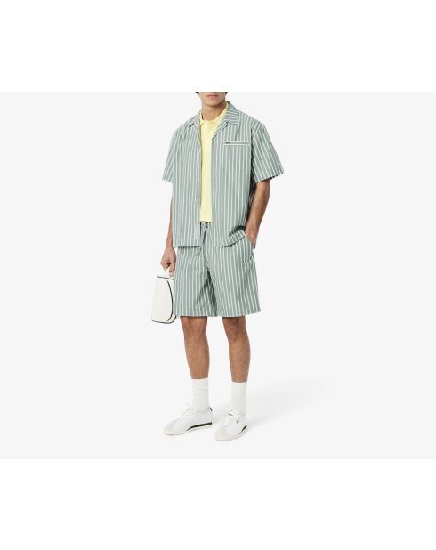 Kurzarmhemd mit lockerer Passform und weißen Streifen
