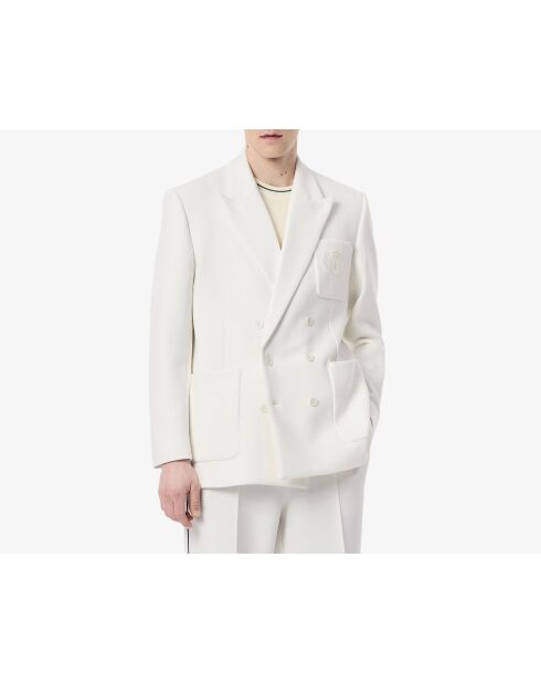 Blazer cruzado con el escudo de armas tradicional bordado en harina