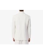 Blazer doppiopetto con stemma Heritage ricamato Flour