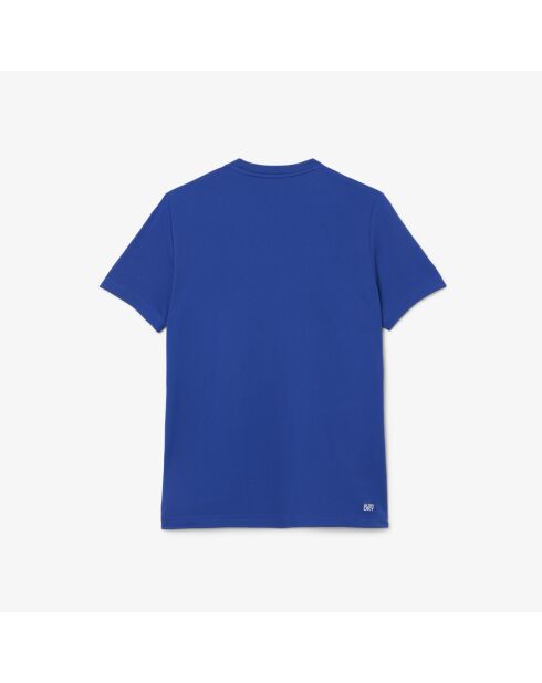 Sport-T-Shirt mit Farbblockmuster in Marineblau/Kosmoweiß