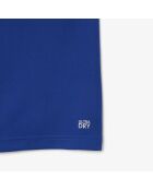 Sport-T-Shirt mit Farbblockmuster in Marineblau/Kosmoweiß