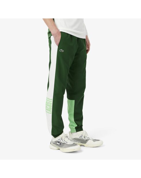 Sport joggingbroek met kleurvlakken groen/wit-liamone