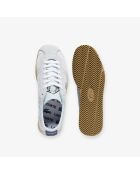 Hellblaue/hellbraune Club-Low-Sneakers