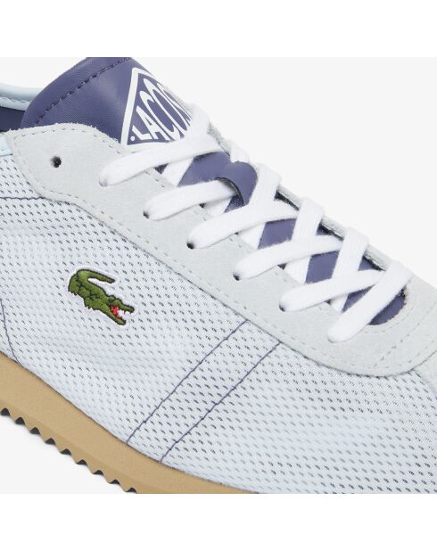 Hellblaue/hellbraune Club-Low-Sneakers