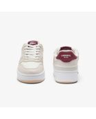 Klassieke leren sneakers 49SFA0077 gebroken wit/gum